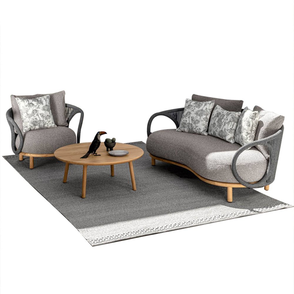 Outdoor Furniture Hotel - Outdoor rattan sofa teak garden hotel,