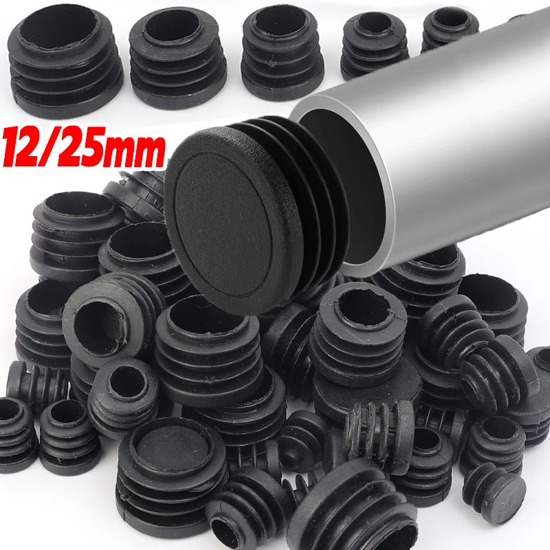 Outdoor Furniture Glider - 20-100pcs Round Steel Pipe Plastic Hole
