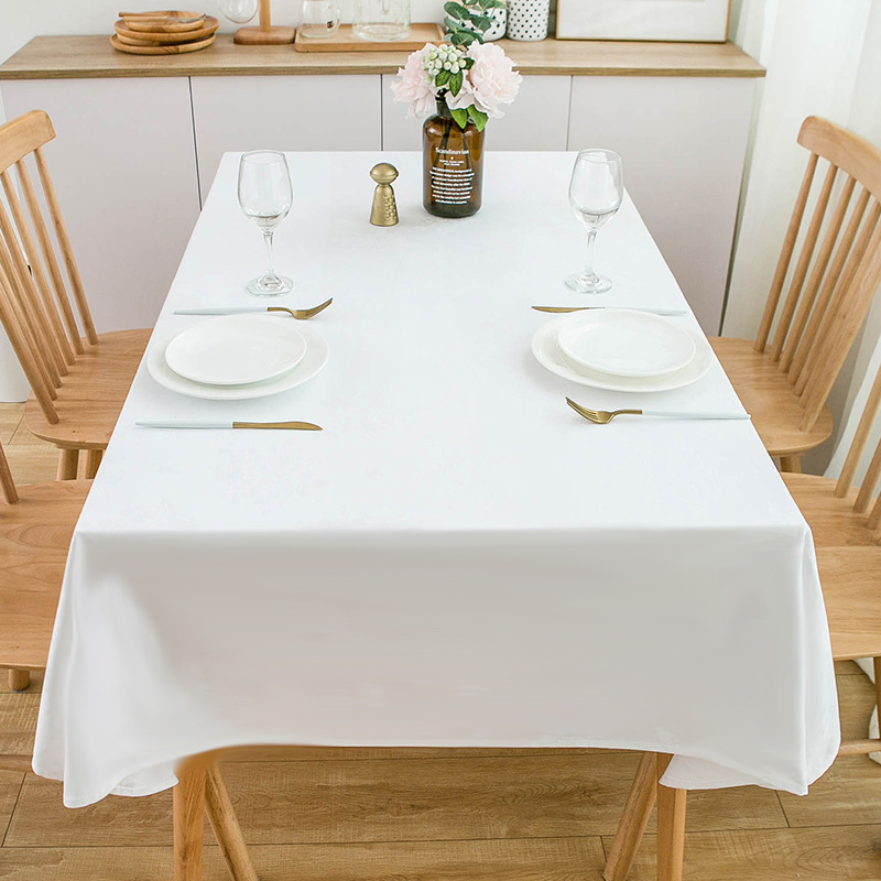 Outdoor Furniture Green - White Tablecloth Home Dinner Party Oversized