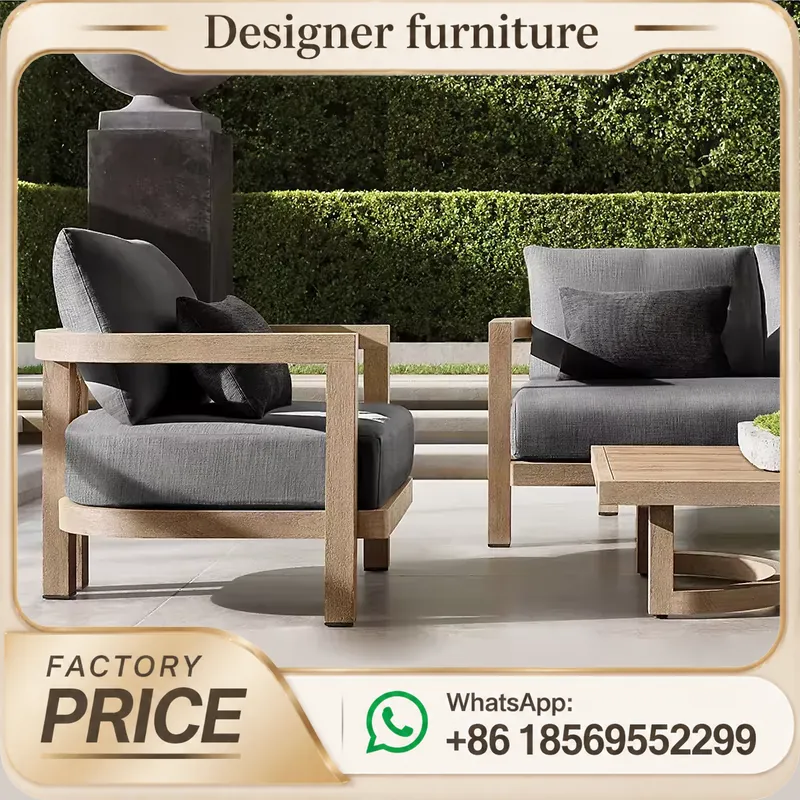 Teak Wood Sofa Set Waterproof  - Outdoor Furniture Hotel ulasan dan harga