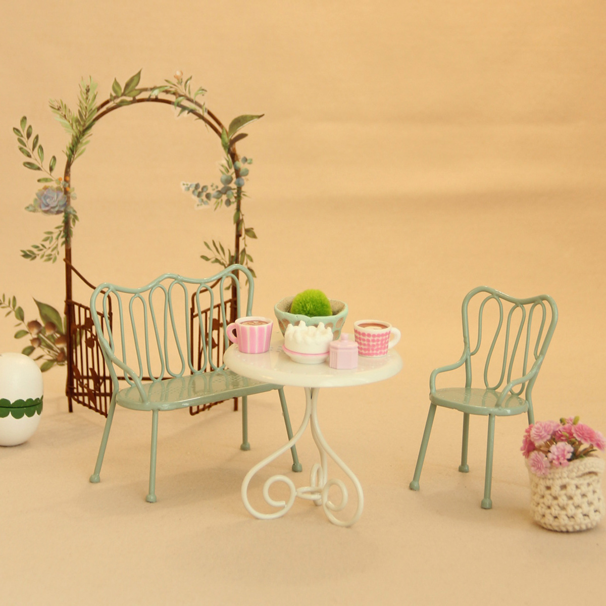 1:8/1:12 Miniature Iron Table  - Outdoor Furniture Hotel ulasan dan harga