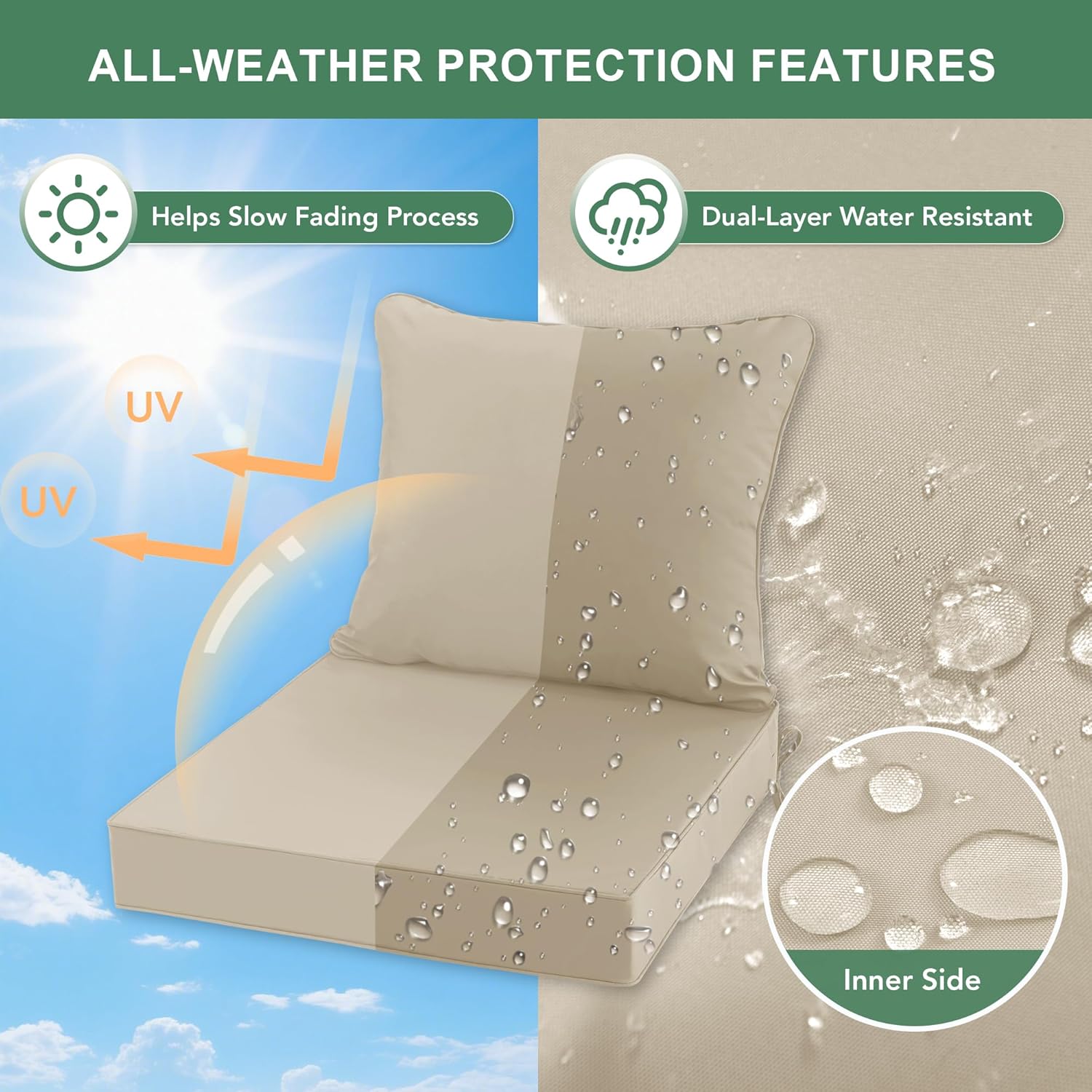 Outdoor Chair Cushions Set of  - Outdoor Furniture Cushions 24 X 24 ulasan dan harga