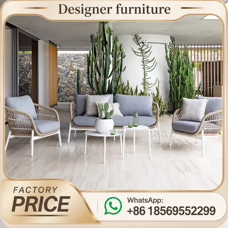 Outdoor Rope Weaving Sofa Set  - Outdoor Furniture Hotel ulasan dan harga