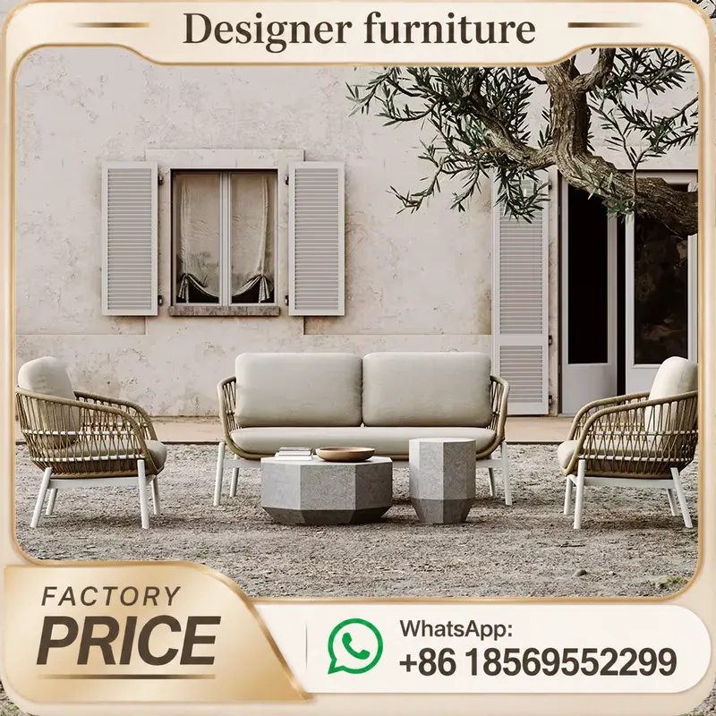 Outdoor Rope Weaving Sofa Set  - Outdoor Furniture Hotel ulasan dan harga