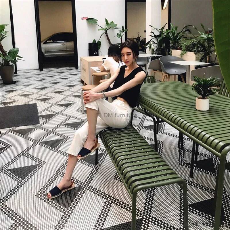 Modern Minimalist Leisure Cour - Outdoor Furniture Green ulasan dan harga