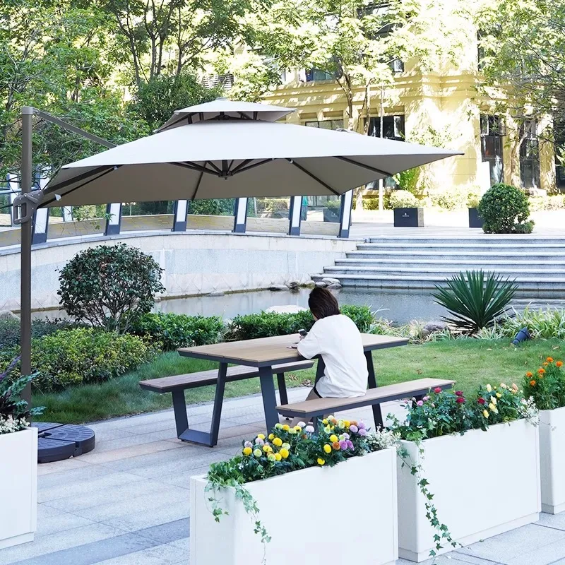 Outdoor Plastic Wood Table and - Outdoor Furniture One Piece ulasan dan harga