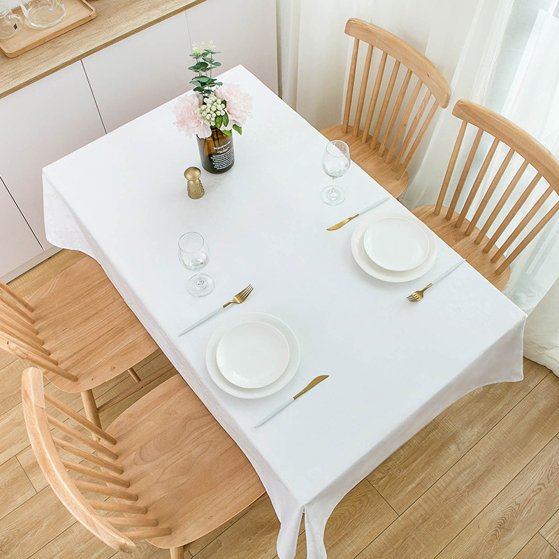 White Tablecloth Home Dinner P - Outdoor Furniture Green ulasan dan harga