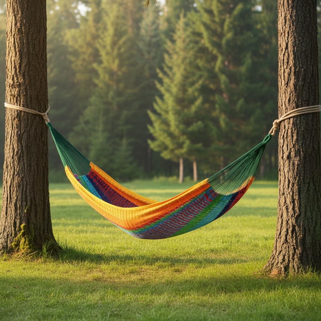 Green Red & Yellow Striped Dou - Outdoor Furniture Green ulasan dan harga