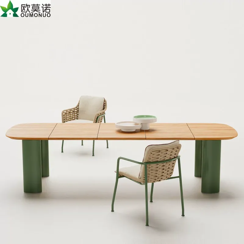 Nordic Rattan Outdoor Dining T - Outdoor Furniture For Cafe ulasan dan harga