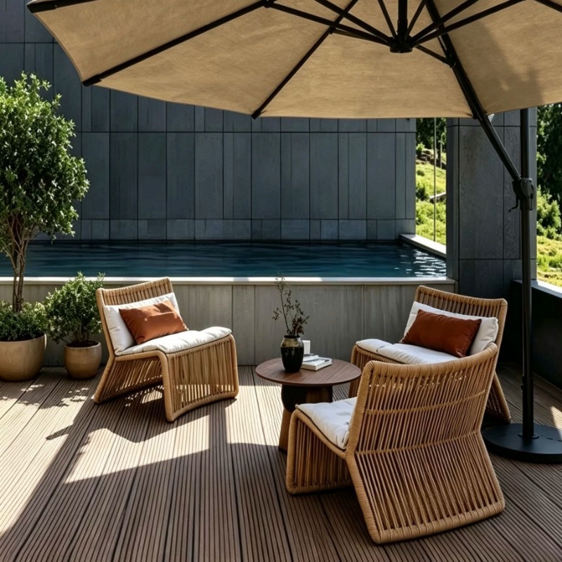 Nordic outdoor rattan rattan c - Outdoor Furniture One Piece ulasan dan harga