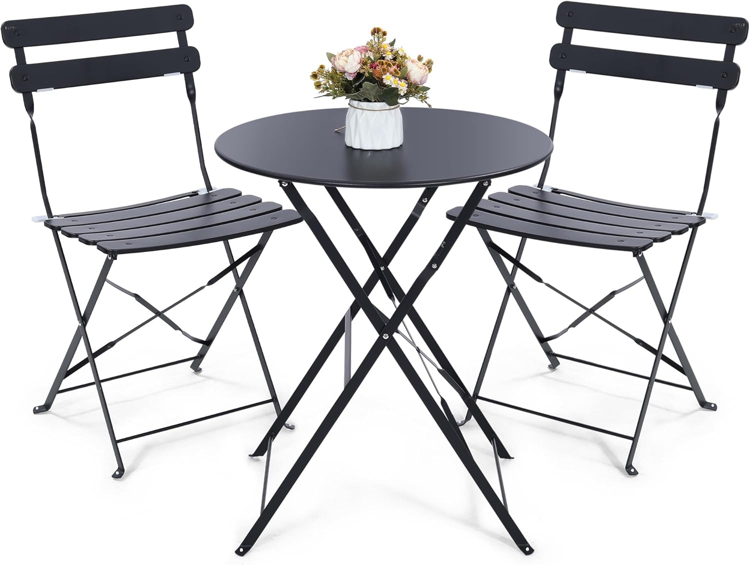 Space-saving black 3-piece fol - Outdoor Furniture One Piece ulasan dan harga
