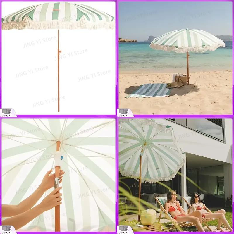 Portable Green and White Strip - Outdoor Furniture Green ulasan dan harga